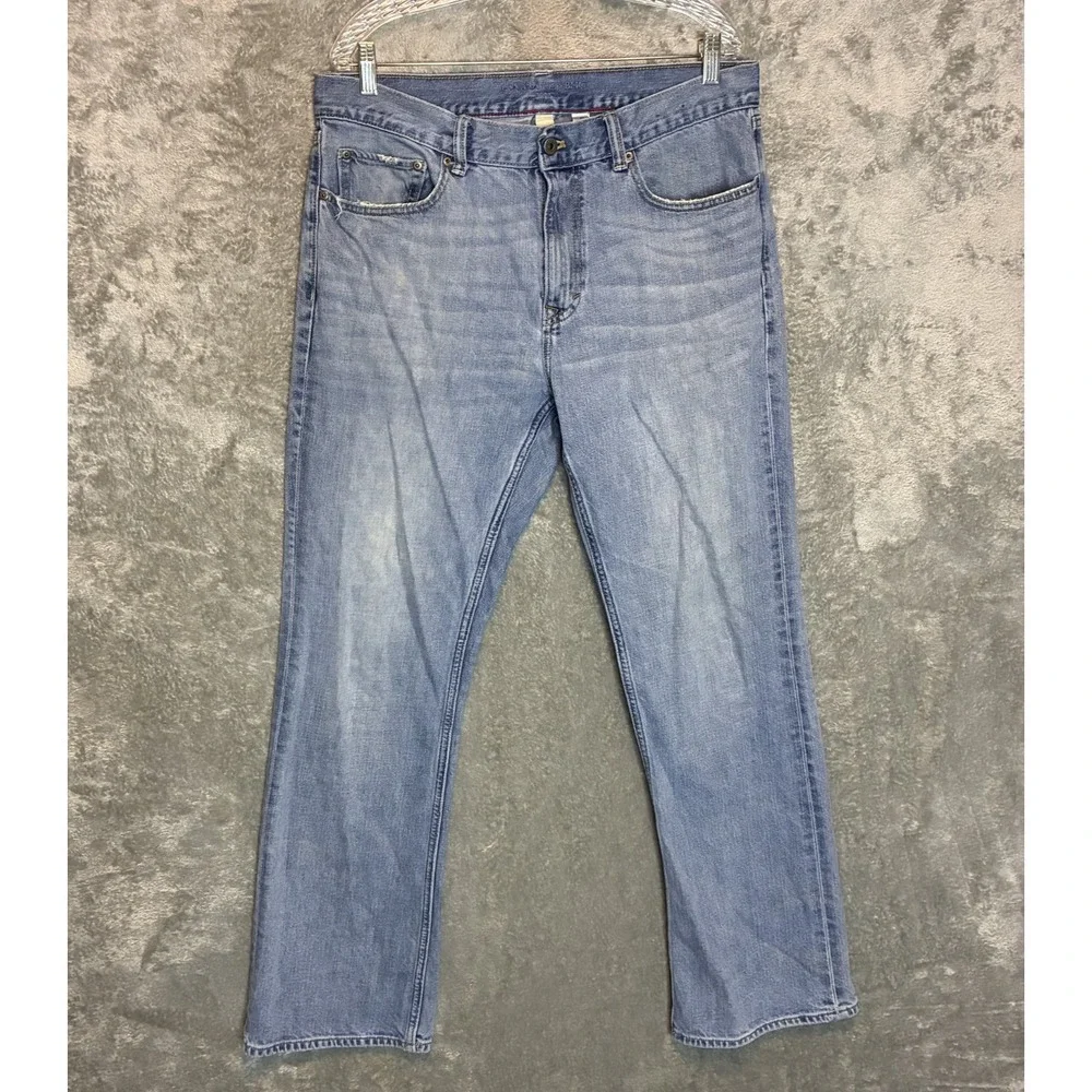 Vtg Banana Republic Mens Boot Cut Jeans 35x32 Casual Normcore Distressed Basic